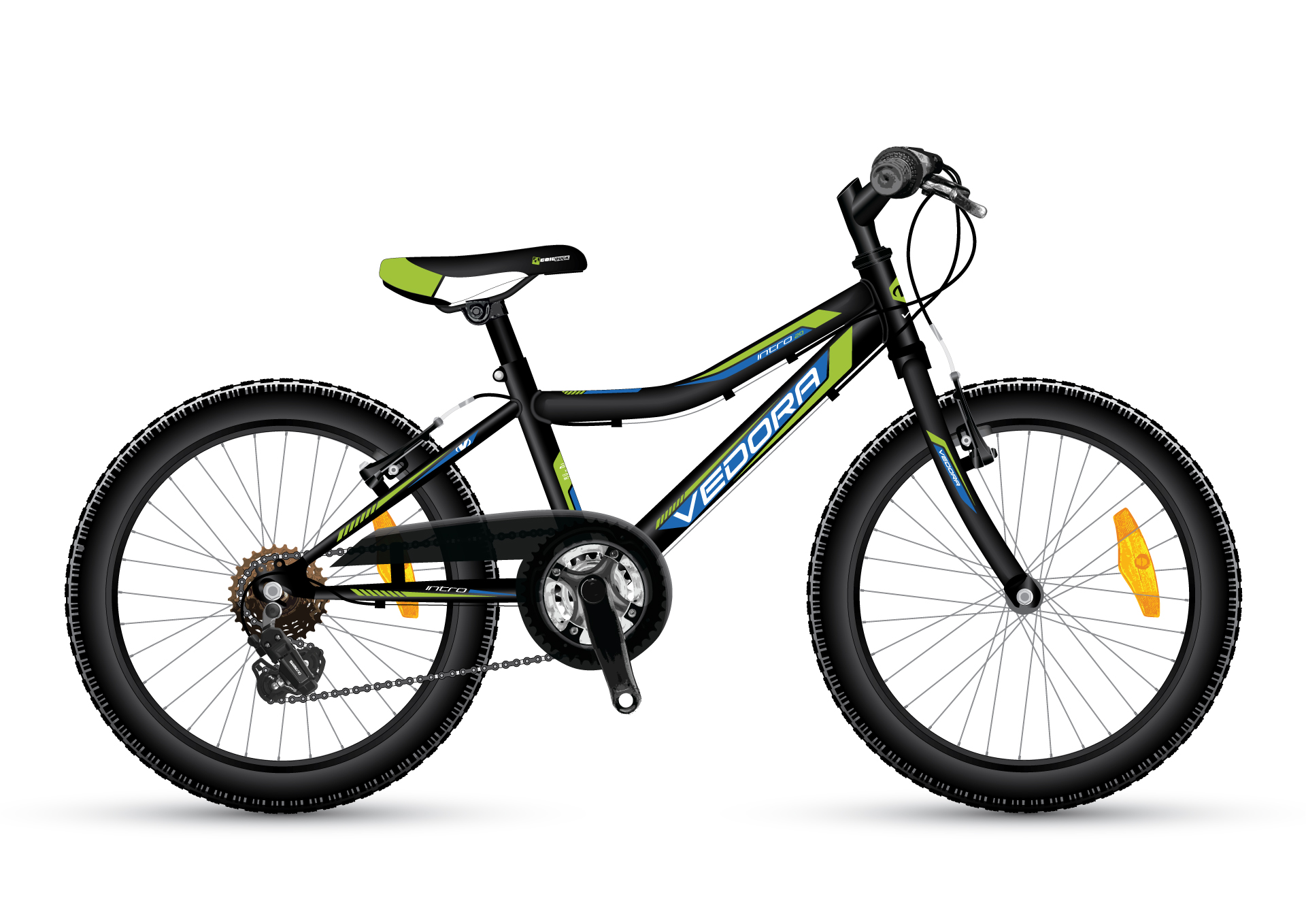 300-INTRO-2021-black-blue-green-1 Vedora INTRO LITE 20 čierny