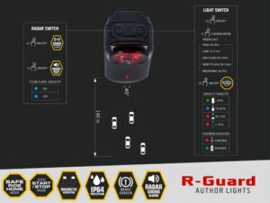 Svetlo zadné Author R-Guard Alloy s radarom