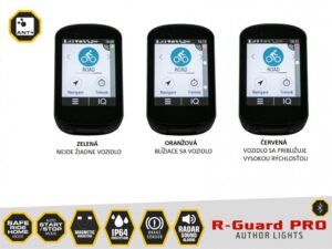 Svetlo zadné Author R-Guard PRO Alloy s radarom, ANT+ a Bluetooth