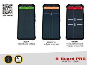 Svetlo zadné Author R-Guard PRO Alloy s radarom, ANT+ a Bluetooth